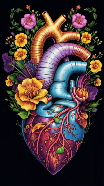 Цветочное сердце - Кандинский