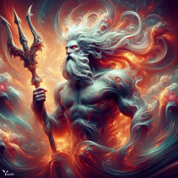 Poseidon with trident