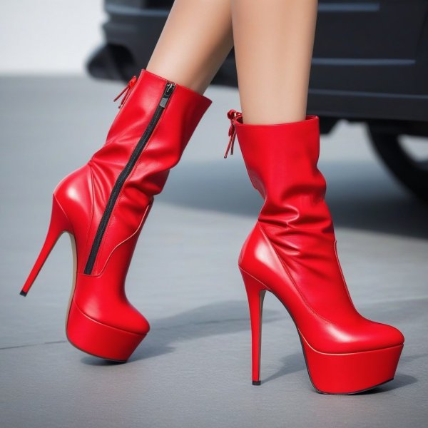 Red boots - SDXL