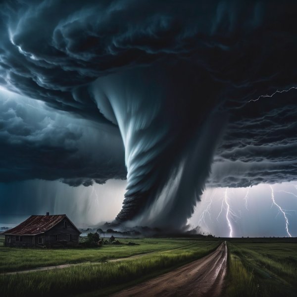 Тайна апокалиптического циклона: мощь природы в эшелоне страха и смерти. stable diffusion