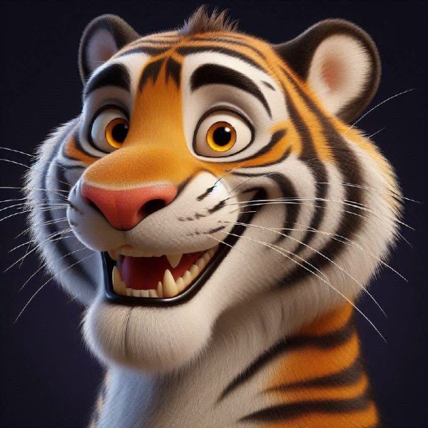 Смеющийся Тигр. dalle