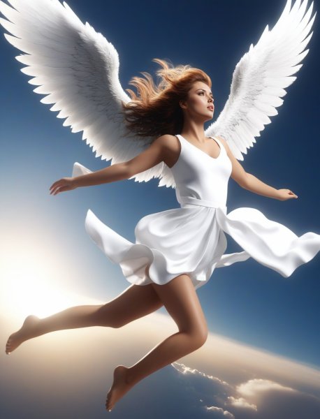Ангелка с Крыльями Небесными. stable diffusion