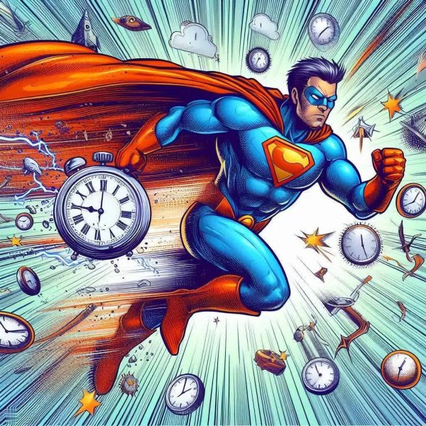 Супергерой со сверхспособностью ускорять время