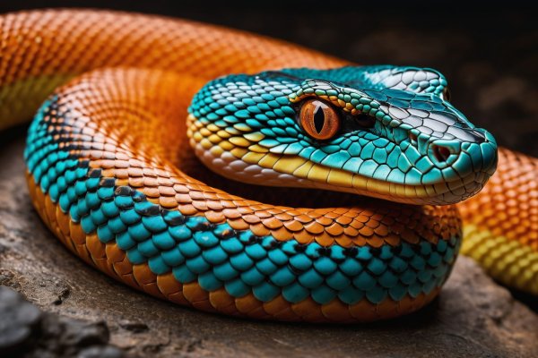 Вирulent красота: змея в ожидании атаки. stable diffusion
