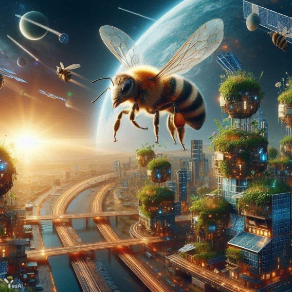 Подробнее о "Космические пчелы строят экологичные города. dalle"