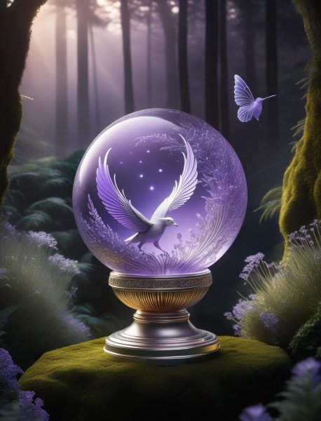 Подробнее о "Золотой шар: тайна портала в мистический мир. stable diffusion"