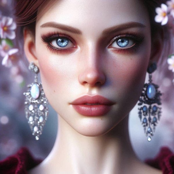 Сказочная красота: портрет женщины в вишневом саду. dalle