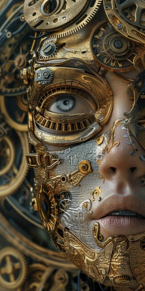 Мasks of Clockwork Elegance. midjourney