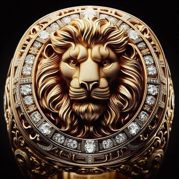 Золотой перстень с львом: изысканное творение ювелиров. dalle