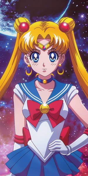 Волшебный портрет Sailor moon. midjourney