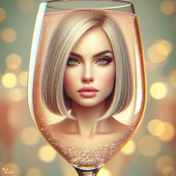 Шампанское и русская красавица. dalle