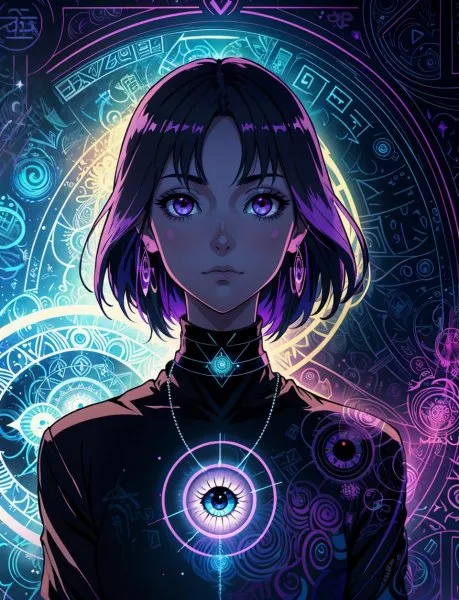 Третий глаз Андроида Джонса: искусство psytrance. stable diffusion