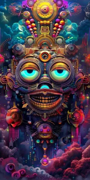 Ретрофутуристический психоделик. midjourney