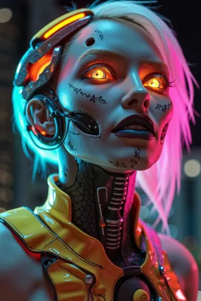 Неон-циborg: биомеханика в будущем. flux