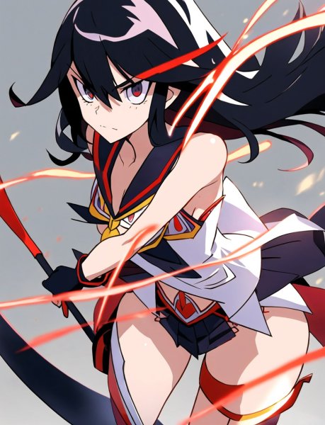 Ryuko Matoi в эпичном сражении. stable diffusion