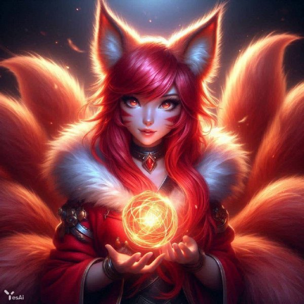 Ahri: Хитрый очарование Лиги Легенд. dalle