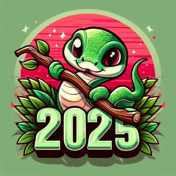Зеленая Змея 2025: Символ Нового Года. dalle