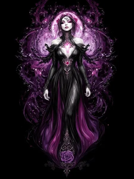 Эфирное существо в готическом стиле 🌹🖤✨🙁. flux