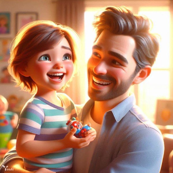 Светлая Анимация в Стиле Pixar: Радость Семейного Момента. dalle