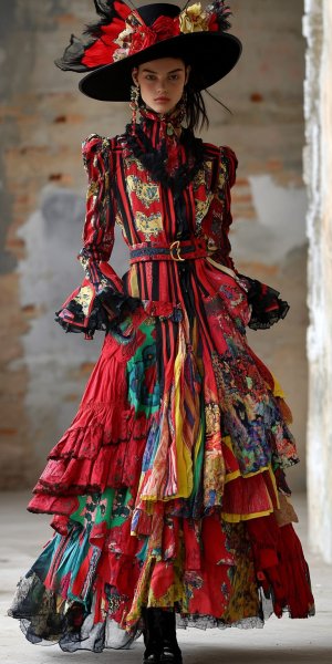 Стиль Alexander McQueen и Gucci: Синтез Искусства и Роскоши. midjourney