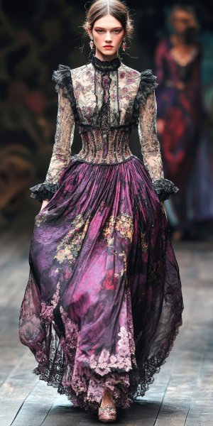 Современный Бaroque: Synthesis Alexander McQueen и Dolce   Gabbana. midjourney