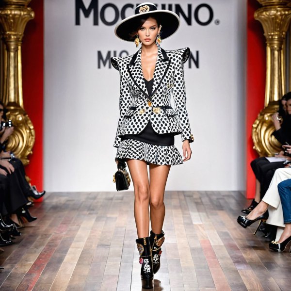 Слияние стилей: McQueen и Moschino в одном образе. stable diffusion