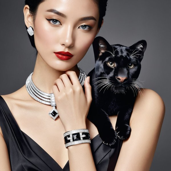 Сочетание традиций: стиль Cartier и геометризм Wakamatsu. stable diffusion