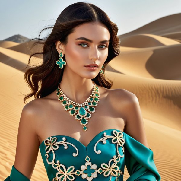 Слияние изысканности Van Cleef   Arpels и дерзости Alhambra Couture в ювелирном дизайне. stable diffusion