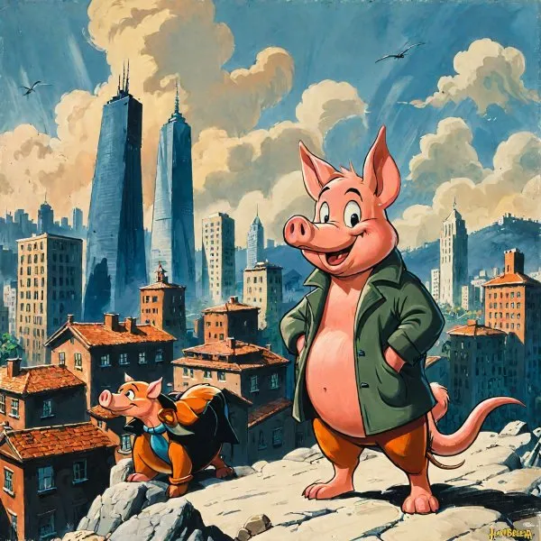 Стиль Иллюстраций Hanna-Barbera в Персонажах. stable diffusion