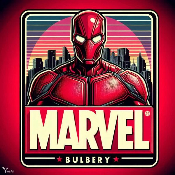 Логотип MARVEL в Комиксно-Градиентном Стиле. dalle