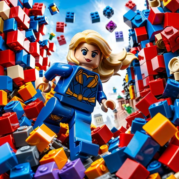 Невидимая Женщина в Мире LEGO: Новые Измерения Силы. stable diffusion