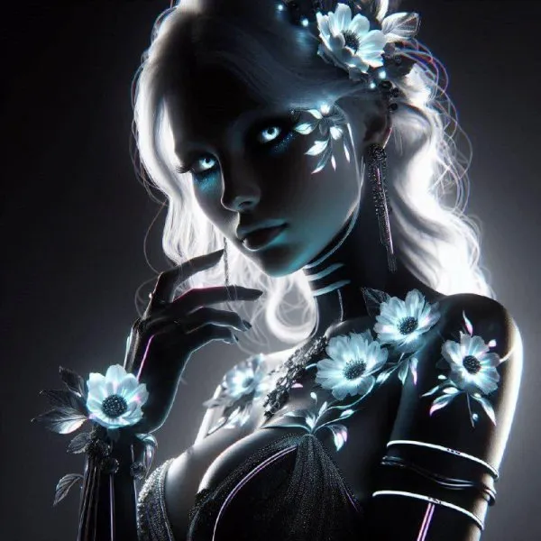 Таинственная Силуэт в Чiaroscuro Мире. dalle