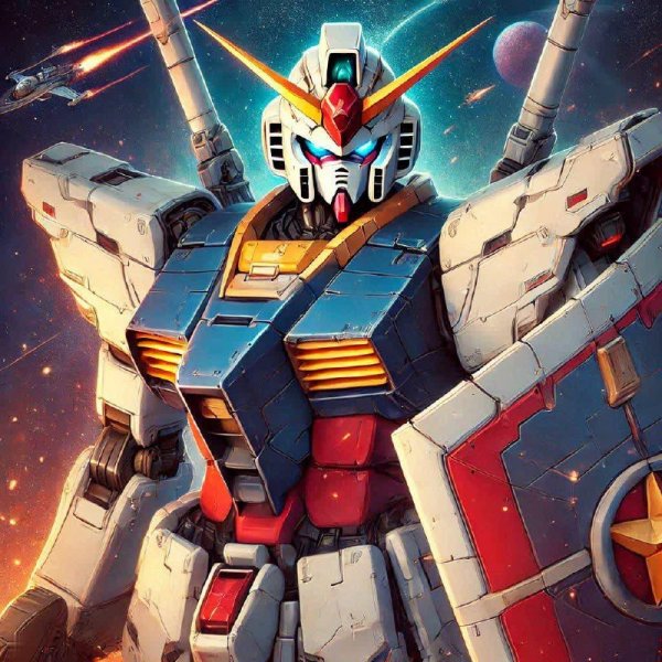 Стилизация Gundam в Техниках Окавары. Нейросеть Dalle 3