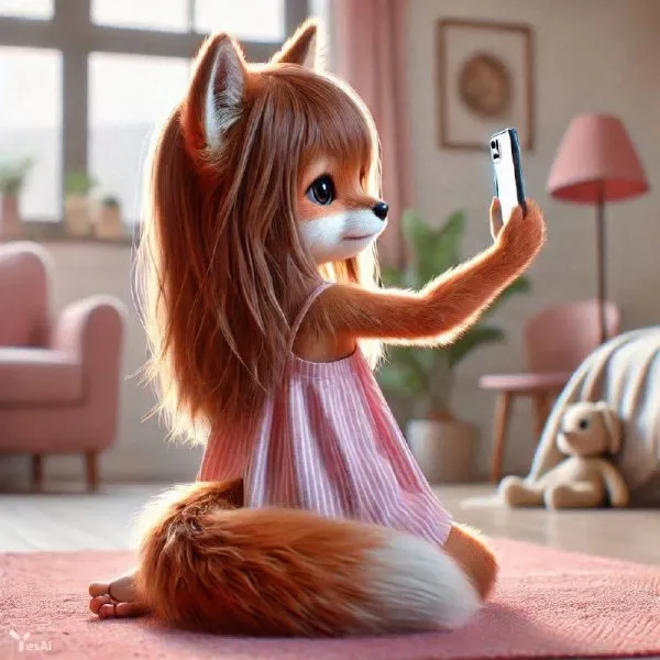 Маленькая Лисица: 3D HD Селфи Реализм. Генерация из нейронной сети Dalle
