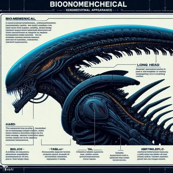 Биомеханические Ксеноморфы: Эволюция Хищника. Генерация из нейросети Dalle