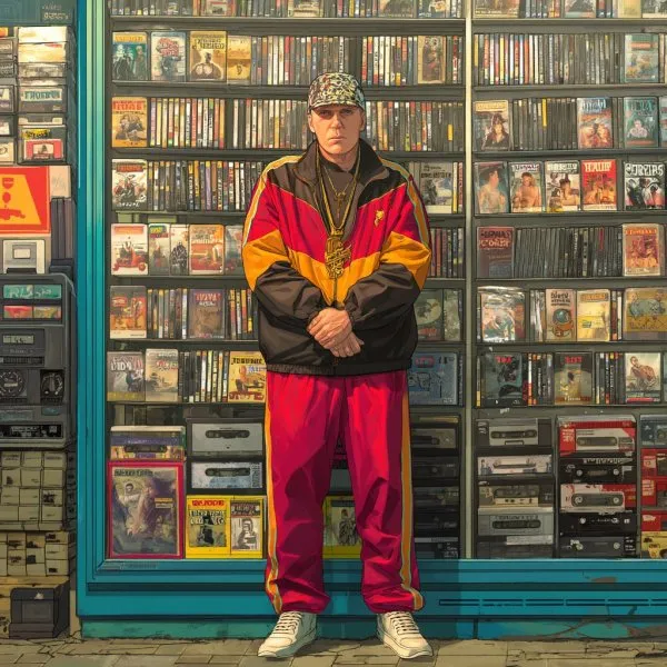 Ким Чен Ын: ностальгия по девяностым и пиратские VHS в России. Генерация из нейросети Midjourney