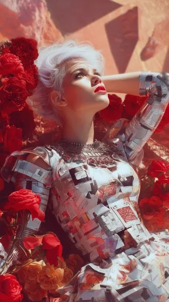 Механическая балерина: футуристический бунт в красках Марса и стимпанка. Нейросеть Midjourney