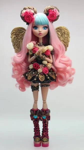 Голиопа Джеллингтон: ангельский кукла в готическом стиле Monster High. Генерация из нейросети Миджорни
