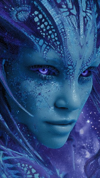 Космическая королева: мерцание в глубинах вселенной. Изображение из нейронной сети Миджорни