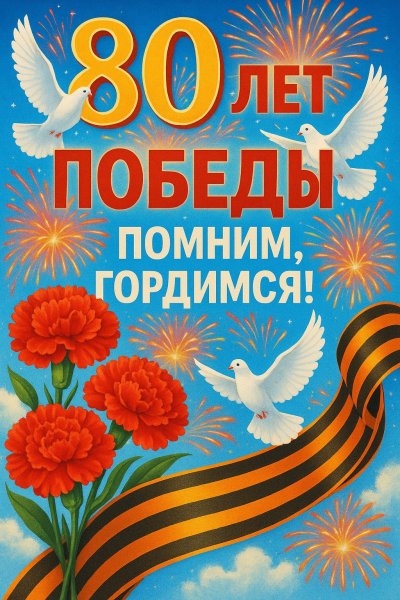 80 лет Победы: помним и гордимся – праздничное поздравление!. Нейросеть Sora Ai Images
