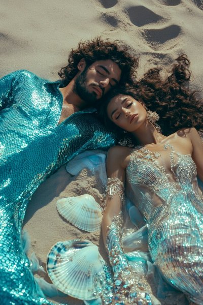 Элегантность на пляже: весна-лето в стиле Зухаир Мурад для Vogue 2035. Изображение из нейронной сети Миджорни
