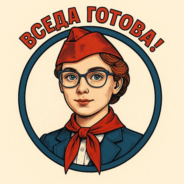 Пионерка в стиле комикса: яркий образ для вашего бренда. Картинка из нейронной сети Sora images Ai
