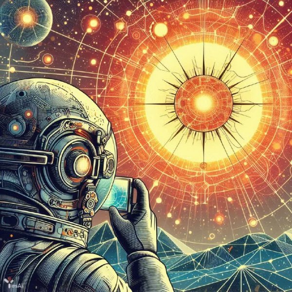 Летнее солнцестояние: космическая симфония света и тепла. Изображение из нейросети Dalle