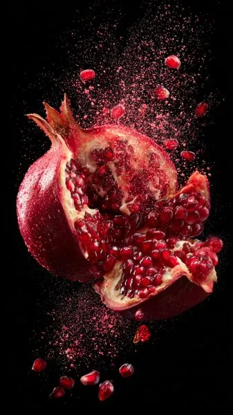 Гранат: взрыв цвета и вкуса в фотореалистичной съемке. Изображение из нейронной сети Миджорни