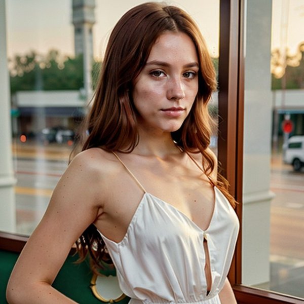 Элегантная женщина в викторианском платье: вдохновение Муха и Климта. Нейросеть Stable Diffusion