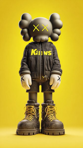 Уличная мода: персонаж KAWS в объеме фото и 3D-рендере. Генерация из нейронной сети Миджорни