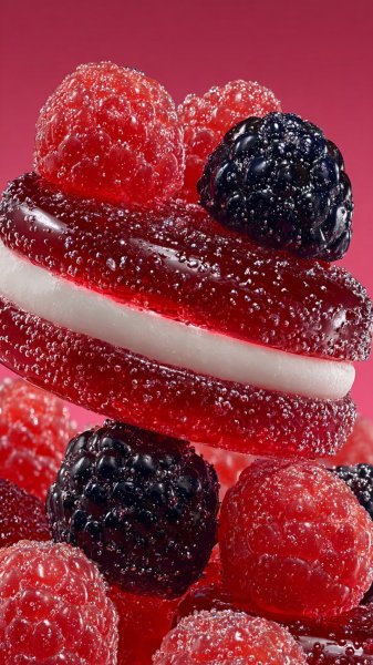 Яркие леденцы: фотореалистичная сладость в стиле Candy Crush. Изображение из нейросети Миджорни