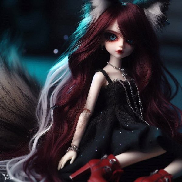 Кукла-оборотень: роковая красота в стиле Integrity Toys. Нейросеть Dalle