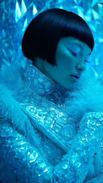 Невесомость стиля: Модель в кристальном образе Maison Margiela. Нейросеть Midjourney