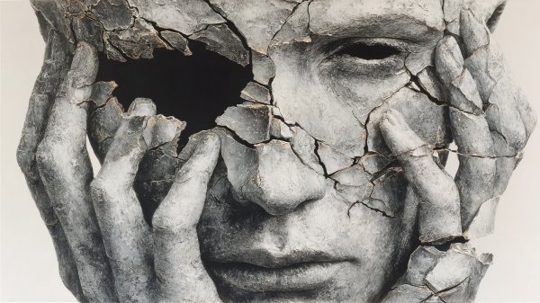 Хрупкость отражений: танец тени и силы в черно-белом фото. Картинка из нейросети Миджорни